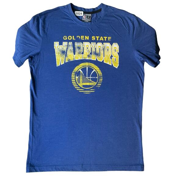 NBA Women’s Short Sleeve Screw Neck T-shirt Size L, Blue, Golden State Warriors - Picture 1 of 8